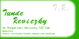 tunde reviczky business card